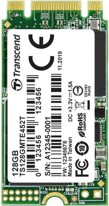 Image du produit Transcend SSD interne M.2 PCIe NVMe 2242 MTE452T (128 Go, M.2 2242)
