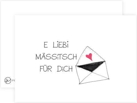 Immagine prodotto Fotoeigenart Postkarte E liebi Mässitsch für dich