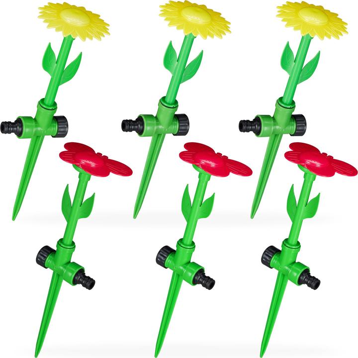 Relaxdays 6x Sprinklerblume (Sprinklersystem)