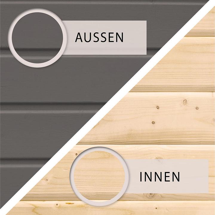 Actual product image Karibu Sauna house Pekka corner entry (9 KW Bio external control)