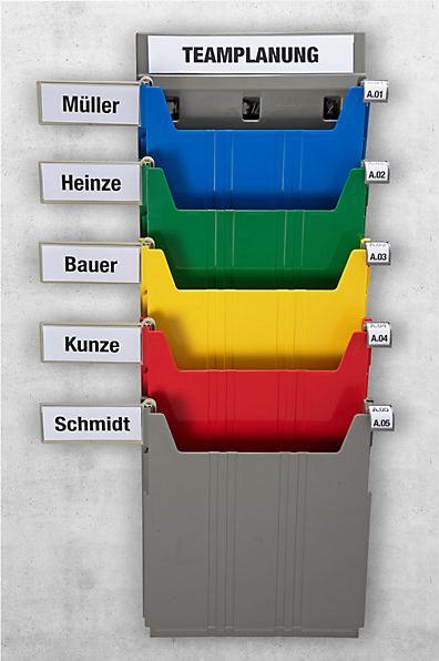 Actual product image Eichner BIG wall-mounted sorting system, for format A4, filling height 34 mm, grey (A4 portrait)