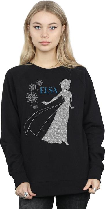 Actual product image Disney Womens/Ladies Frozen Elsa Christmas Silhouette Sweatshirt (S)