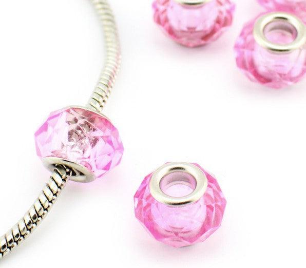 Actual product image Hermex Bead silver plated 925 - Silvery Pink (Silver 925, Plexiglass)