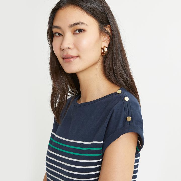 Actual product image Anne Weyburn Striped T-Shirt (40)