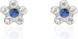 Actual product image Studex Sensitive stud earrings Daisy crystal sapphire (Stainless steel)