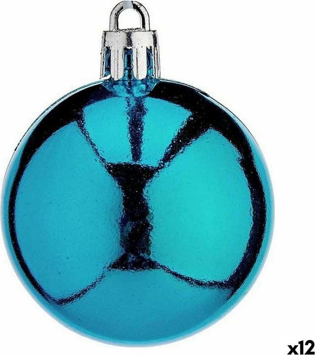Actual product image Krist+ Weihnachtskugeln-Set Blau Kunststoff 5 x 6 x 5 cm (12 Stück) (12 -part)