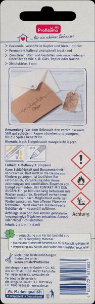 Produktbild dm Profissimo Lackstifte Kupfer und Metallic-Grün (Kupfer, Metallic-Grün, 1 mm, 2 x)