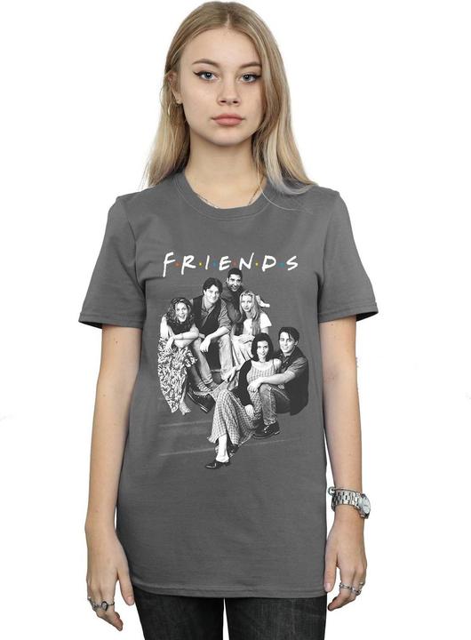 Actual product image Friends Womens/Ladies Group Stairs Cotton Boyfriend T-Shirt (XL)