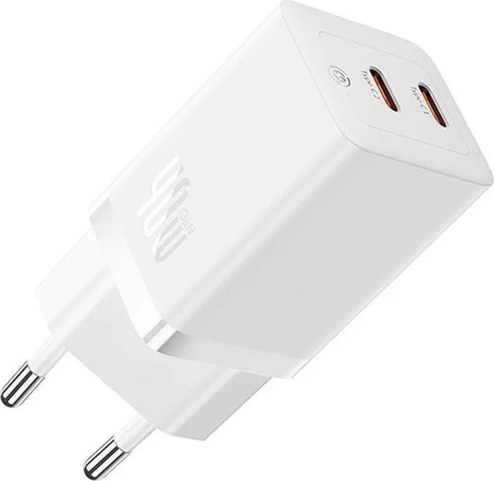 Productafbeelding Baseus Wandlader GaN5 40W, 2x USB C (Wit) (40 W)