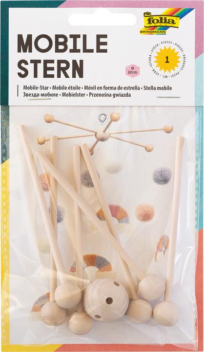 Actual product image Folia Mobile star made of wood