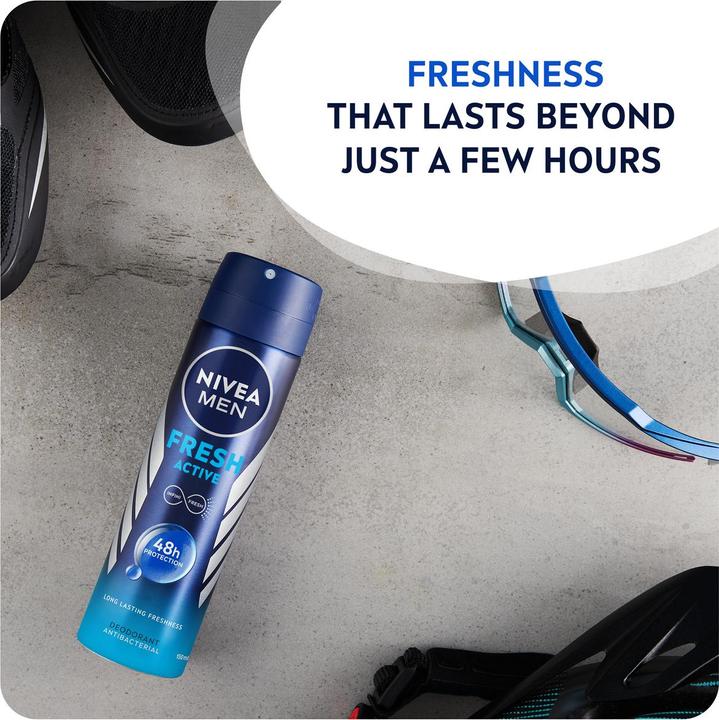 Immagine prodotto NIVEA Deo Fresh Active Spray Uomo 150 ml (Getto vaporizzato, 150 ml)