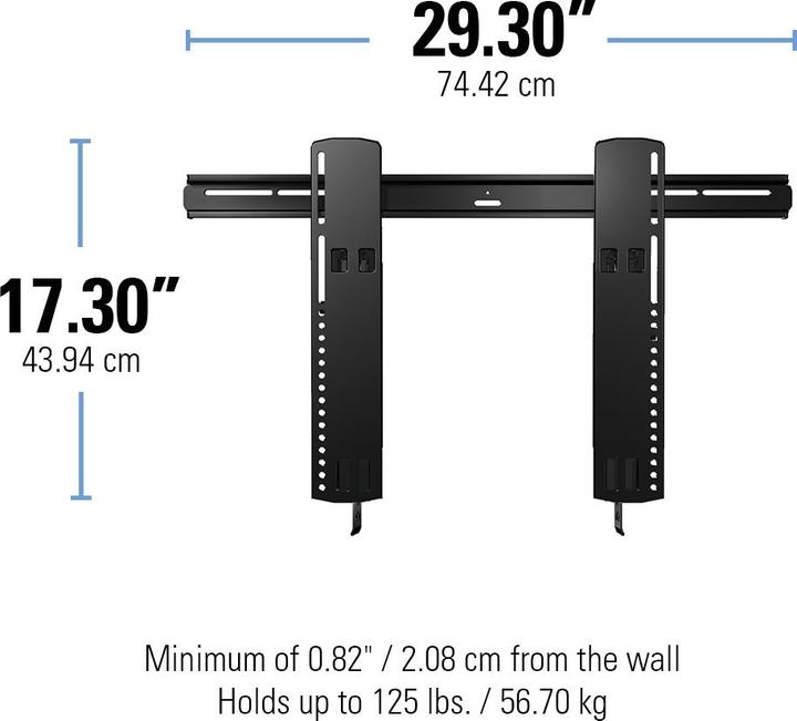 Actual product image Sanus Wall mount VLT16 - black (Wall, 80", 56.70 kg)