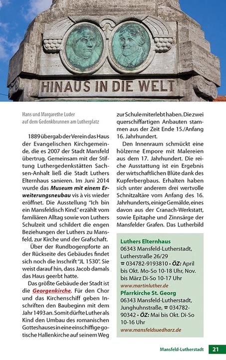 Produktbild Der Reformator Martin Luther - Reiseführer (Deutsch, Wolfgang Hoffmann, 2018)
