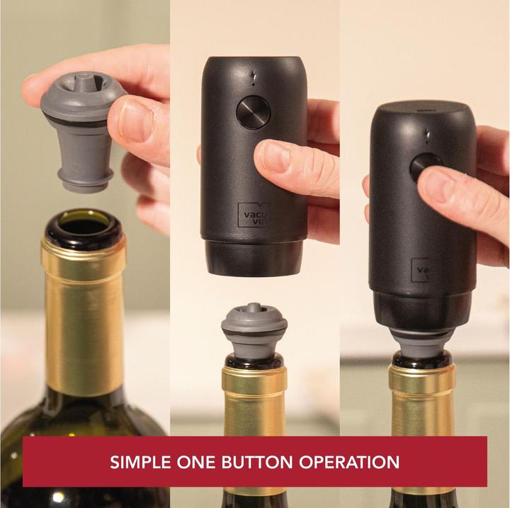 Produktbild Vacu Vin Vacuvin Weinpumpe Elektrische Vakuumpumpe Schwarz, Detailfarbe (Weinpumpe)