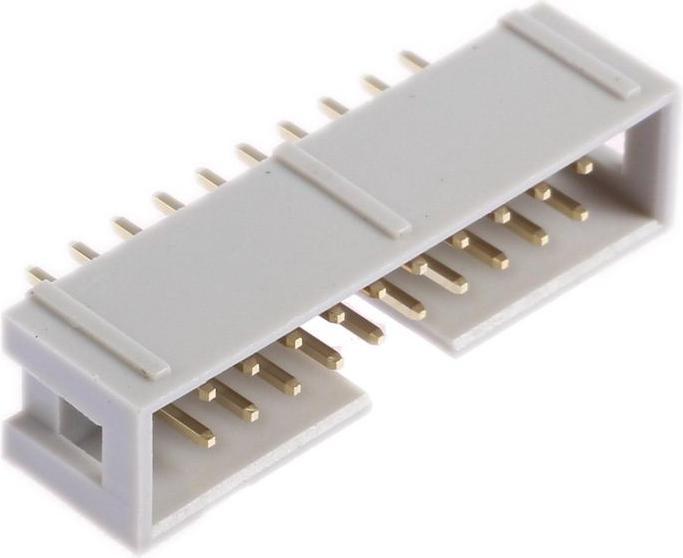 Actual product image Rs Pro 20way IDC straight boxed header,25.7mm L
