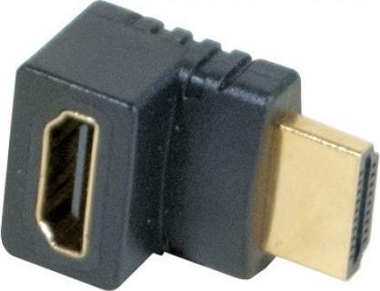 Produktbild Générique HDMI male/ female adapter angled 90° gold Model B (HDMI)