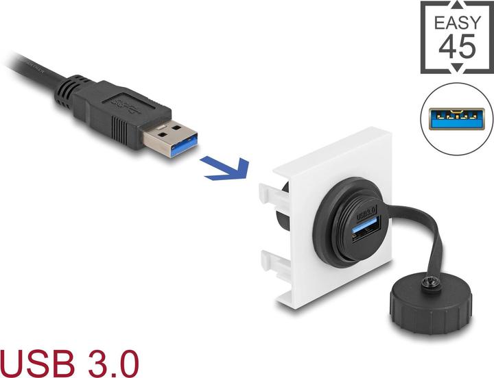 Produktbild Delock Easy 45 Modul SuperSpeed USB 5 Gb (0.05 m, USB 3.2 Gen 1)
