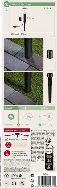 Produktbild Paulmann Outdoor Plug & Shine Flarea (270 lm, IP65)