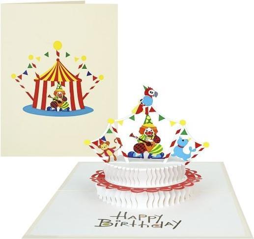 Immagine prodotto MU Classic 3D Pop-Up Geburtstags Glückwunschkarte - Zirkus (1 pz.)