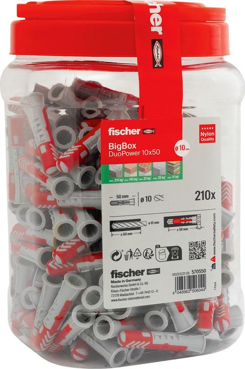Produktbild Fischer DuoPower 10x50 BigBox (210) (210 Stk.)