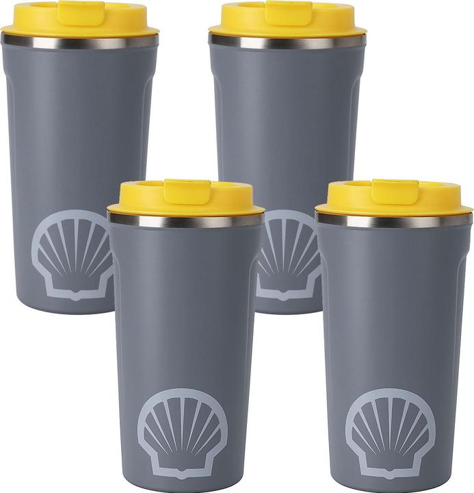 Image du produit Rainx Lot de 4 gobelets isothermes, couvercle plastique, acier inoxydable, 500 ml (0.50 l)
