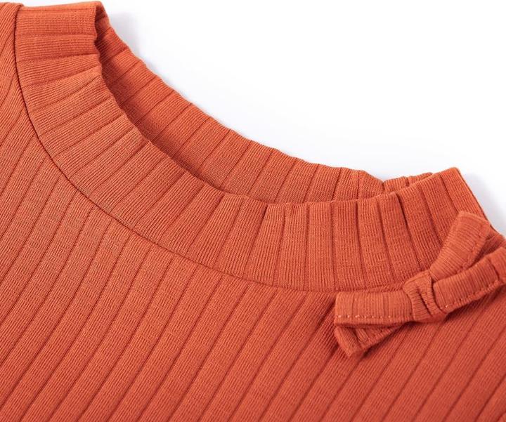 Actual product image VidaXL Children's long-sleeved shirt dark orange 92,Material: 95 (92)