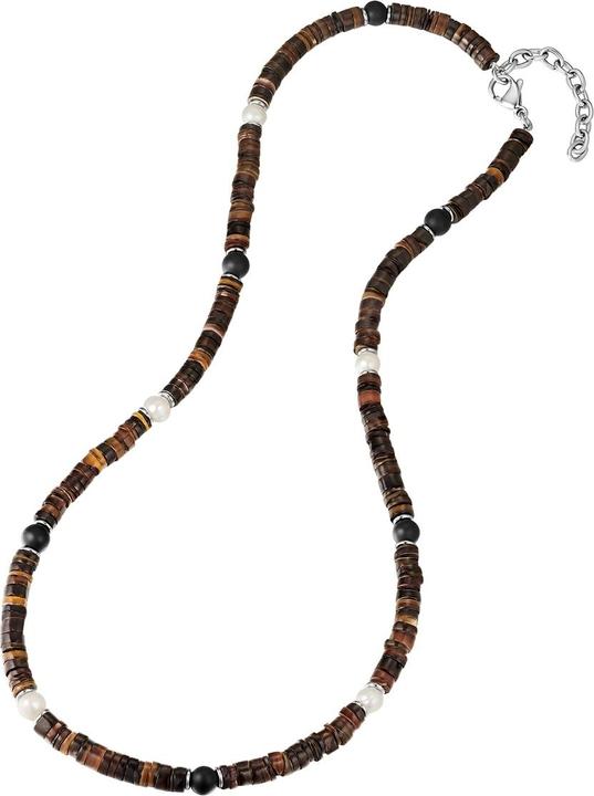 Image du produit True Rebels Collier homme - 37058 (Acier inoxydable, Perle de coquillage, Agate)