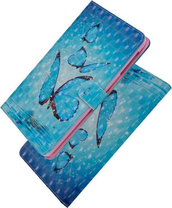 Image du produit Cover-Discount iPad 10.2 - Étui effet scintillant papillon bleu (iPad 10.2)