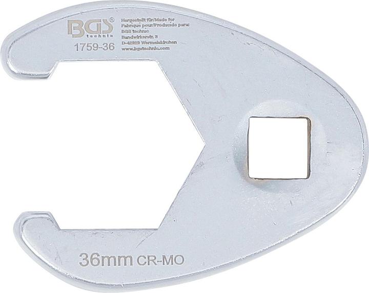 Produktbild BGS Hahnenfussschlüssel Antrieb Innenvierkant 12,5 mm (1/2") SW 36 mm (36 mm)
