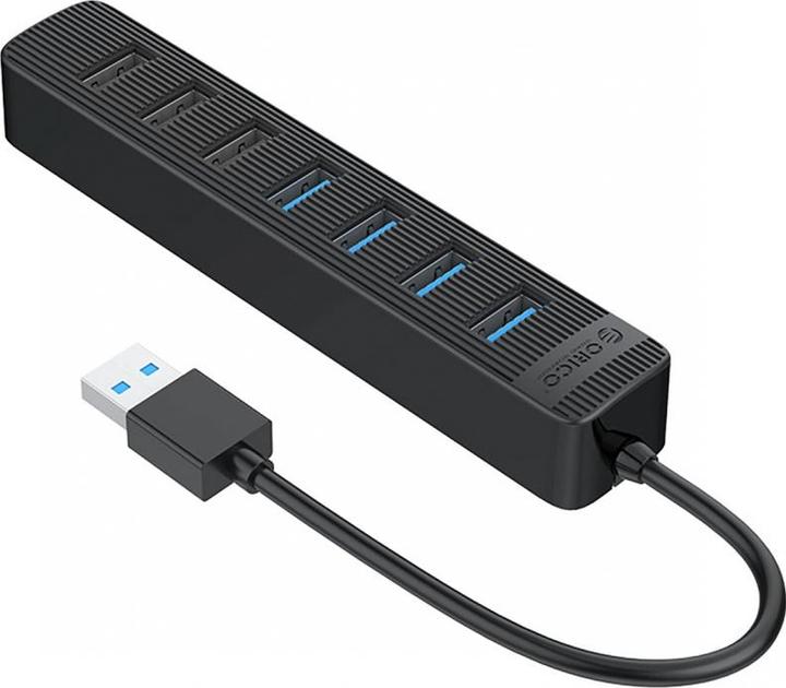 Actual product image Orico Converter TWU32-4A USB-A 3.1 hub / 1x USB-A 3.1 + 3x USB-A 2.0 + USB-C 5V/3A - black (USB-A, USB-C)
