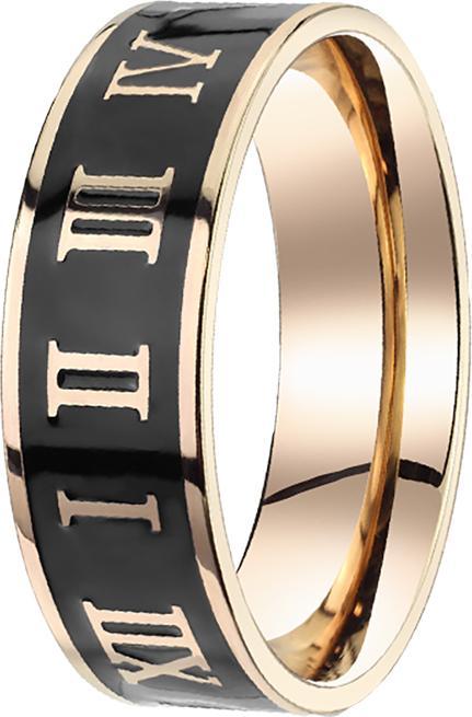 Produktbild Star Piercing Ring rosegold Römische Zahlen (ohne Messing, Chirurgenstahl 316L)