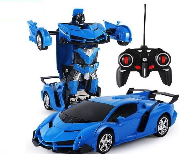 Actual product image Lean Toys Auto Robot Transformers 2in1 R/C blue