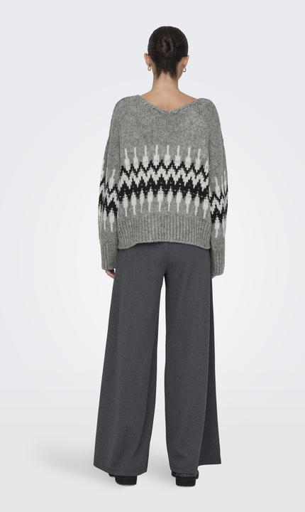 Image du produit JdY Jdydinea L/S Rev V-Neck Jacq Pull Knt (L)
