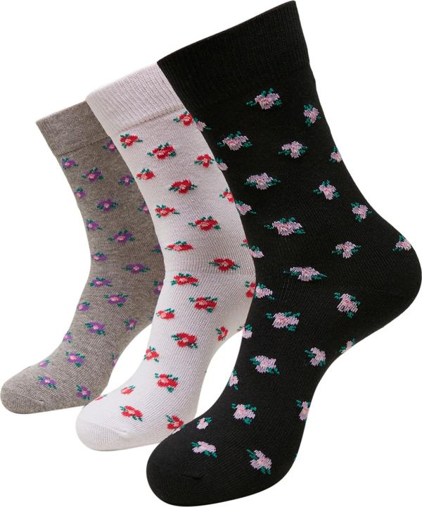 Produktbild Urban Classics Recycled Yarn Flower Socks 3-Pack (3er Pack, 35 - 38)