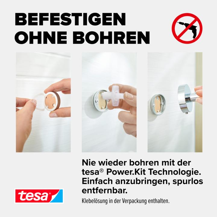 Produktbild tesa SMOOZ WC-Papierrollenhalter inkl. Klebelösung ohne Bohren
