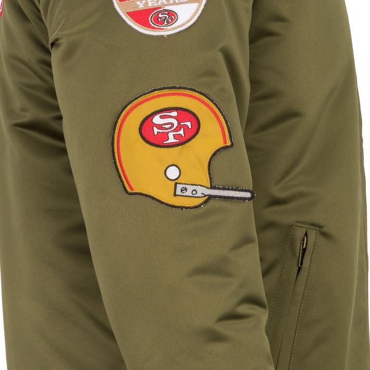 Produktbild Mitchell & Ness M&N Satin Bomber Jacke - PATCHES San Francisco 49ers - M (M)