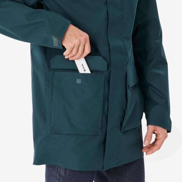 Actual product image Quechua Men's long hiking jacket - NH500 green (S)