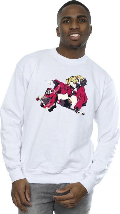 Actual product image Mens Harley Quinn Rollerskates Cotton Sweatshirt (S)