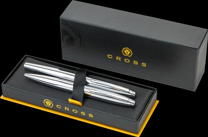 Immagine prodotto Cross Set di strumenti da scrittura biro e penna stilografica Calais in set cromato lucido (Cromo brillante, 2 x)