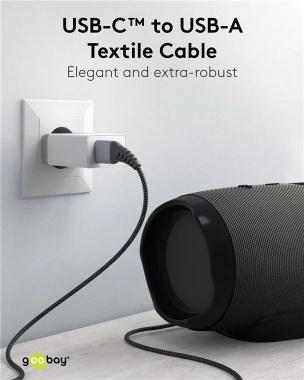 Image du produit Goobay USB A – USB C (1 m, USB 2.0, 60 W)