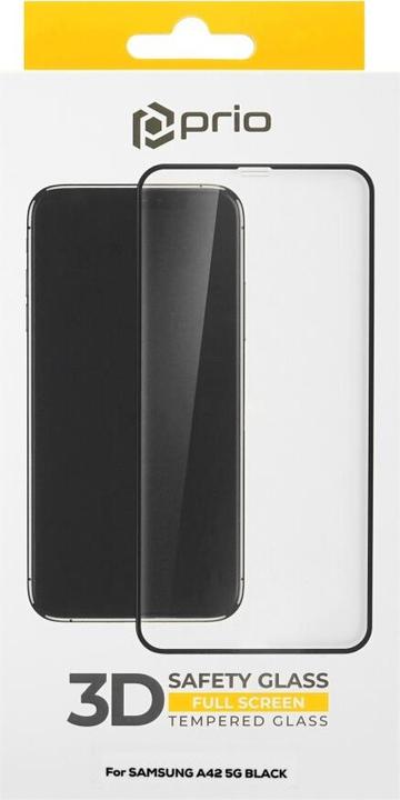 Produktbild prio 3D Panzerglas Panzerglas für Samsung A42 5G schwarz (1 Stück, Samsung Galaxy A42 5G)