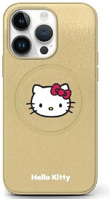 Actual product image Hello Kitty HKHMP14SPGHCKD iPhone 14 6.1" złoty/gold hardcase Leather Kitty Head MagSafe (Apple iPhone 14)