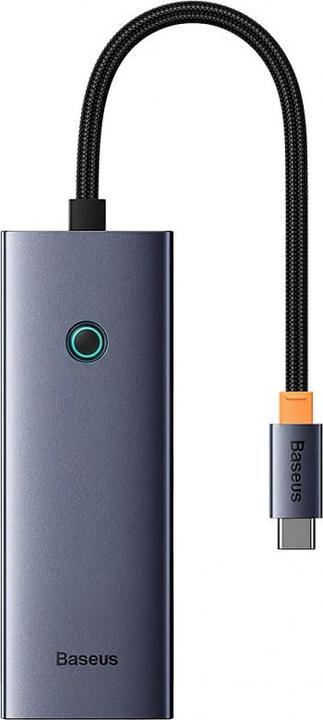 Actual product image Baseus Hub 6w1 UltraJoy 6-Port ( USB-C to 1xHDMI4K@30Hz + 3xUSB 3.0 + 1xPD +RJ45) (USB-C, 6 Ports)