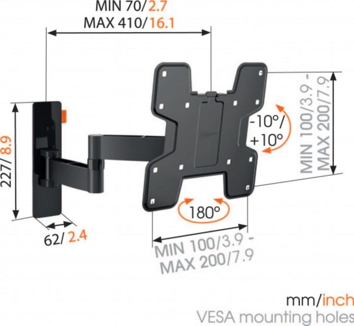 Immagine prodotto Vogels Parete 3145 (Muro, 40", 15 kg)