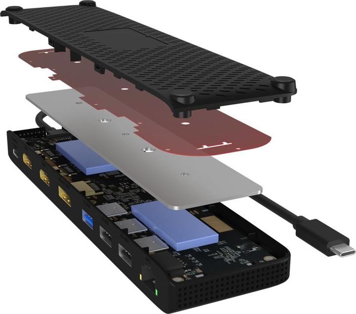 Actual product image Icy Box IB-DK2116-C (USB-C, 8 Ports)