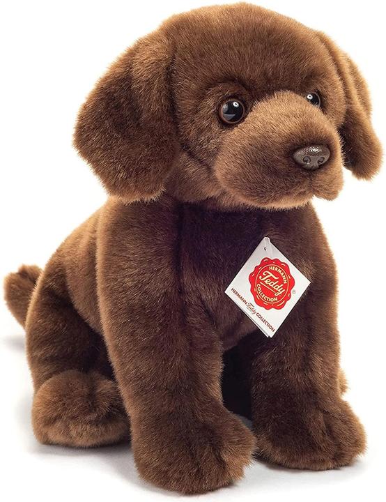 Image du produit Teddy Hermann Labrador assis brun foncé (16 cm)