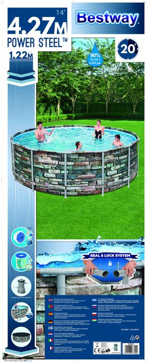 Produktbild Diverse Hardware Bestway Power Steel Swimming Pool 427x122 cm (427 x 122 cm)
