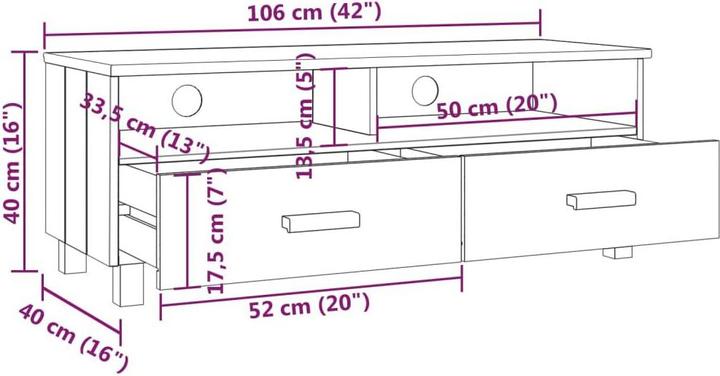 Produktbild VidaXL Jessica (106 x 40 x 40 cm)