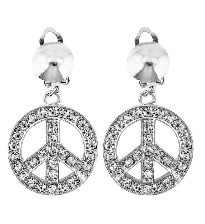 Produktbild Widmann Strass Hippie Ohrringe in Peace Zeichen Form
