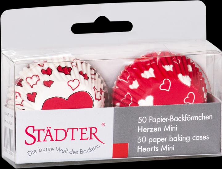 Immagine prodotto Städter Mini stampi per cupcake a forma di cuore (4 cm)